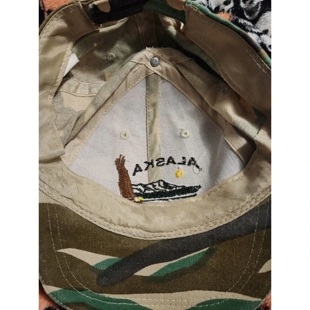 ALASKA STATE EAGLE TAN GREEN Camouflage Cap Hat SNAPBACK STRAPBACK Adjustable
